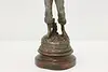 Picking Cherries Sculpture Antique Metal Statue, Rousseau (5)