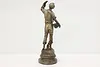 Picking Cherries Sculpture Antique Metal Statue, Rousseau (9)