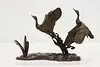 Flying Ducks Statue Vintage Bronze Sculpture, Winship (2)