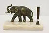 Elephant Sculpture Vintage Desktop Pen Holder, Onyx Base (4)