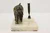 Elephant Sculpture Vintage Desktop Pen Holder, Onyx Base (7)