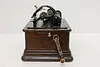 Edison Antique Oak Record Player Cylinder Phonograph & Horn (7)