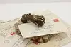 Classical Antique Bronze Hand & Marble Base Paperweight (2)