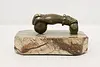 Classical Antique Bronze Hand & Marble Base Paperweight (9)