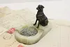 Art Deco Antique Onyx & Dog Sculpture Tray (2)