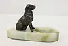 Art Deco Antique Onyx & Dog Sculpture Tray (5)