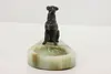 Art Deco Antique Onyx & Dog Sculpture Tray (6)