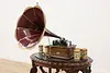 Edison Standard Antique Oak Cylinder Phonograph Horn Records (2)