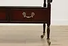 Georgian Vintage Mahogany Rolling Server Bar Cart White (13)