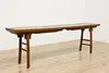 Chinese Antique Ash & Elm Altar Sofa Console, Kitchen Island (3)