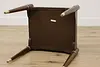 Midcentury Modern Vintage Walnut & Brass Bench Stool Storage (11)