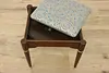 Midcentury Modern Vintage Walnut & Brass Bench Stool Storage (4)