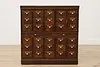 Oak 30 Drawer Office Card File Cabinet, Library Bureau (8)