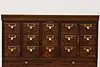 Oak 30 Drawer Office Card File Cabinet, Library Bureau (9)