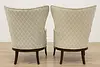 Pair of Art Deco Upholstered Fan Back Library Chairs (16)