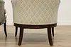 Pair of Art Deco Upholstered Fan Back Library Chairs (20)