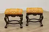 Georgian Vintage Midcentury Upholstery Footstool or Bench (3)