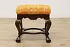 Georgian Vintage Midcentury Upholstery Footstool or Bench (4)