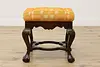 Georgian Vintage Midcentury Upholstery Footstool or Bench (6)