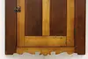 Farmhouse Antique Walnut Medicine Corner Bath Wall Cabinet (8)