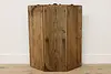 Farmhouse Antique Walnut Medicine Corner Bath Wall Cabinet (9)