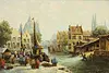 City Market on Canal Original Oil Painting Teneker 42.5" (2)