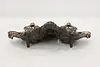 Italian Antique Copper Finish Desktop Double Inkwell Cherubs (10)