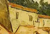 Village at Sunset Vintage Original Oil Painting Cabonbell 46" (12)