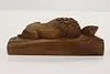 Lion of Lucerne Vintage Carved Birch Swiss Sculpture (5)