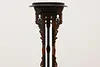 Victorian Antique Carved Walnut & Mother of Pearl Pedestal (11)