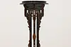 Victorian Antique Carved Walnut & Mother of Pearl Pedestal (14)