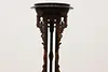 Victorian Antique Carved Walnut & Mother of Pearl Pedestal (17)