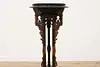 Victorian Antique Carved Walnut & Mother of Pearl Pedestal (5)