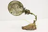 Green & Mercury Glass Shade Antique Desk Lamp, X-ray (3)