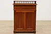 Victorian Antique Cherry Davenport Captain Desk, Leather Top (15)