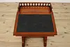 Victorian Antique Cherry Davenport Captain Desk, Leather Top (8)