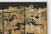 Chinese Kingdom of Heaven 6 Panel Antique Silk Painting 123" (5)