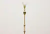 Victorian Antique Ornate Brass & Onyx Floor Lamp, Mosaic (6)