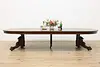 Victorian Antique 5' Round Oak 12' Dining Table Carved Lions (5)