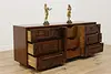 Lane Midcentury Modern Brutalist 6 Pc Oak King Bedroom Set (36)