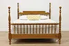 Farmhouse Victorian Design Birch Queen Size Spool Bed (2)