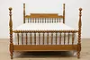 Farmhouse Victorian Design Birch Queen Size Spool Bed (3)