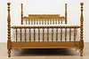 Farmhouse Victorian Design Birch Queen Size Spool Bed (7)