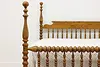 Farmhouse Victorian Design Birch Queen Size Spool Bed (8)