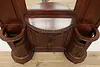 French Antique Mahogany Coat Umbrella Hall Stand & Mirror (13)