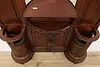 French Antique Mahogany Coat Umbrella Hall Stand & Mirror (14)