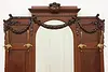 French Antique Mahogany Coat Umbrella Hall Stand & Mirror (7)