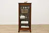 Victorian Antique Oak Bookcase, Display or Bath Cabinet (2)