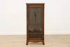 Victorian Antique Oak Bookcase, Display or Bath Cabinet (8)