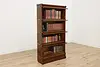 Globe 4 Stack Antique Oak Lawyer Bookcase Display Cabinet (3)